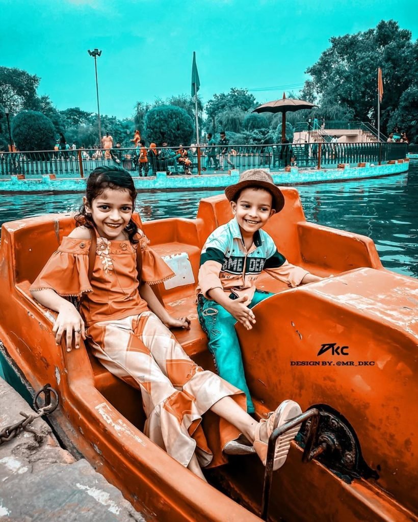 Sadim Khan Boating with his Friend